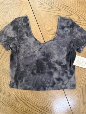 lululemon athletica align Crop Top - Gray Tie-Dye nwt